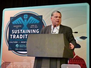 Larry Wright Jr., Speaking at the NCUIH conference.