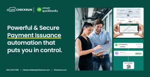 Checkrun for QuickBooks Online users. Remote check printing, ACH, workflows, Payee deposit choice, mobile approval and payment, Positive Pay, Check printing, Check mailing