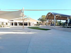 City of Carson Amphitheater stage, venue space, shade sails