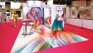 Exhibition stand for leading hair and beauty brand Aura