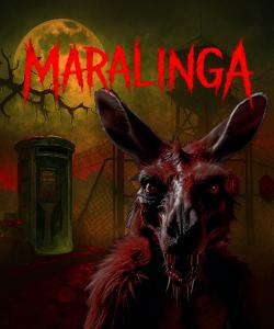 Big Red Kanagaroo Standing at Gates of Maralinga Military Base in South Australia