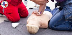 Group CPR training for employees