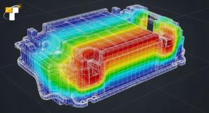 FEA simulation validates a plastic part's thermal performance.