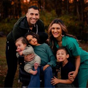 The Take Part Foundation was founded by Matt and Maria Granados (shown in this family photo), parents of Natalie, who suffers from a rare genetic disorder, PYROXD1. The foundation empowers families of children with rare diseases, allowing anyone to “take 