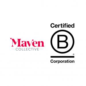 Logo of Maven Collective and B Corp Certified