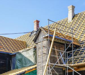 roof replacement in progress