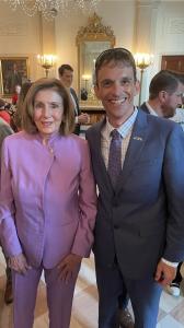 Congresswoman Nancy Pelosi and National Veteran Advocate Eric Donoho at the White House