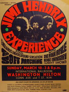 A $4000 Reward Is Offered For This Jimi Hendrix Washington Hilton 3/10/68 concert poster