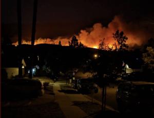 The blaze began around 9 p.m. Thursday, October 10.