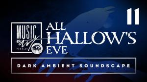 black screen with white lettering of title