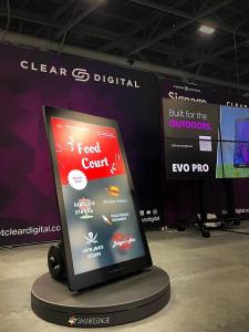 Best booth ideas and innovative displays at CES 2026 - Smartstage helping CES exhibitors like Clear Touch with creative low-profile revolving product engagement