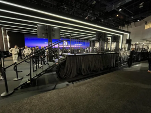 Smartstage portable modular media viewing platforms at CES provide unprecedented viewing experience for international media teams, highlighting Honda's brand lineup