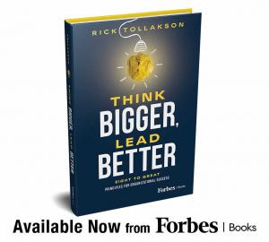 "Think Bigger, Lead Better" book launch announcement cover image