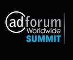 AdForum logo with Worldwide Summit wording on black background