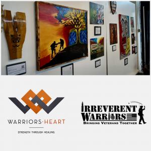 The public is invited to bid on exclusive art by warriors in recovery now through November 8, 2025, with proceeds benefiting Warriors Heart and Irreverent Warriors online and/or in person at Grunt Style HQ.