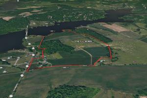 110.1± acres with 1,980± feet of Lake Anna frontage on the cool side (“Terry’s Run”). 3 BR / 2 BA farmhouse with 1,526± sq. ft., hardwood floors, and front & side porches . Kitchen with all appliances, living room, dining room, unfinished basement & attic.