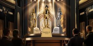 2026 Noble Business Awards Statuettes - Platinum, Gold & Silver