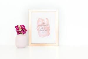 Watercolor art print with quote, available online at www.oohlalaletters.etsy.com