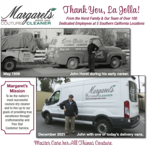 Margaret's the Couture Cleaner Wins Best of La Jolla for Dry Cleaning for 14th Consecutive Year