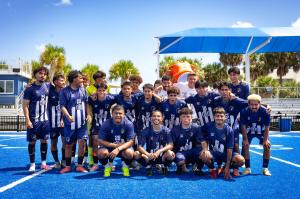 Falcons Celebrating with Coach Ivan Todorovic