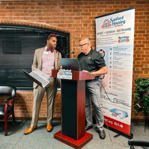 SHA's Dr. Michael C. Threatt and Premier's Mr. Scott Lyerly presenting New Maintenance Standard at SHA Board Meeting