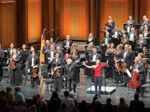 Leonard Slatkin and Rei Hotoda at the Las Vegas Philharmonic Announcement