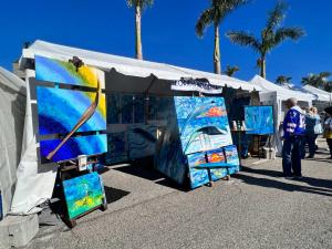 art work on display at the art festival