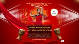 red back ground latin dance rundraiser flyer