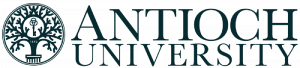 Antioch University logo — circular tree emblem at left with the year “1852,” and the words “ANTIOCH UNIVERSITY” in dark green.