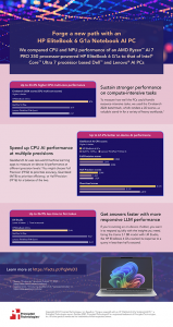Infographic titled: Forge a new path with an HP EliteBook 6 G1a Notebook AI PC