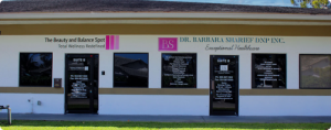 The Beauty and Balance Spot medical spa entrance in Davie Florida, home of BBS Glow Collection skincare line