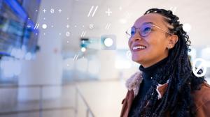 Stylised image of a woman looking into the distance