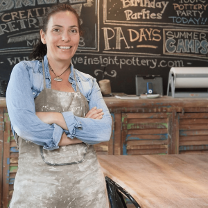 Katia Lemos, founder of Creative Insight Pottery