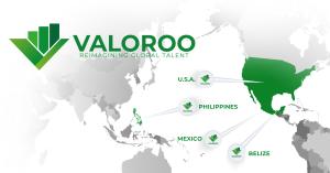 Global map showing Valoroo’s logistics outsourcing coverage in the Philippines, Belize, and Mexico.