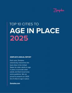 The cover of a report on the Top 10 U.S. Cities to Age in Place