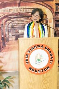 Dr. Anne Chao, Founder of Chao Family Foundation addresses the gathering.