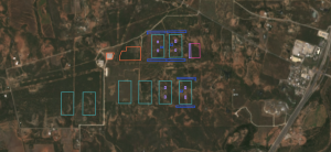 Satellite photo showing OpenAl Stargate Abilene in May 31, 2024 when land clearing begins for northern two buildings