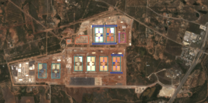 OpenAl Satellite image showing OpenAI Stargate Abilene in November 2, 2025 when building 1 and building 2 are likely fully operational.