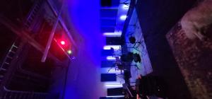 Stage area with lights