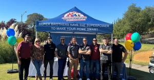 Super Brothers Plumbing Heating & Air team at the 2025 Citrus Heights PAL Golf Tournament in Rocklin, California.