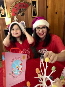Mom and Daughter Decorating Gumdrop Tree