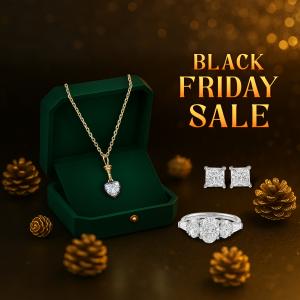 Black Friday sale on authentic moissanite jewelry