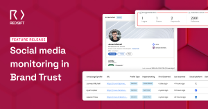 Screenshots from the new Red Sift Brand Trust social media monitoring application