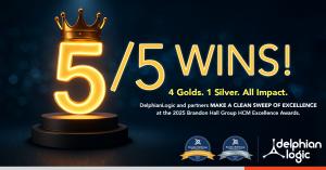 DelphianLogic, a leader in bespoke learning solutions and digital transformation for L&D, has been honored with five awards at the 2025 Brandon Hall Group™ HCM Excellence Awards®, winning in every category it entered.