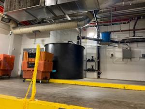 Authorized IKG hauler tanker truck operated by TGC Plumbing for safe used cooking oil collection and transport.