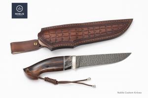 mosaic Damascus knife