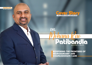 Cover page of Time Iconic Magazine featuring Dr. Mohana Rao Patibandla, recognized among the Top 10 Inspiring Neurosurgeons in Healthcare Leaders 2025 for innovation, empathy, and excellence in brain and spine surgery at Dr. Rao’s Hospital, Guntur.