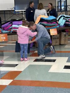 Student Wearing Operation Warm Coat