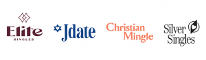 Updated logos for Elite Singles Silver Singles Christian Mingle Jdate