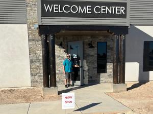 new Carefree covered rv storage location in maricopa is now open. welcoming people to stop by the new office.